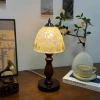 Decorative table lamp, seven-color glass shell ambient light, European and American retro bedroom bedside lamp, adjustable led light Specification image